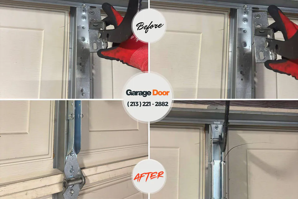 Before and after: garage door spring repair Cudjoe Key, FL
